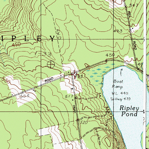 Topographic Map of Head of Pond School, ME