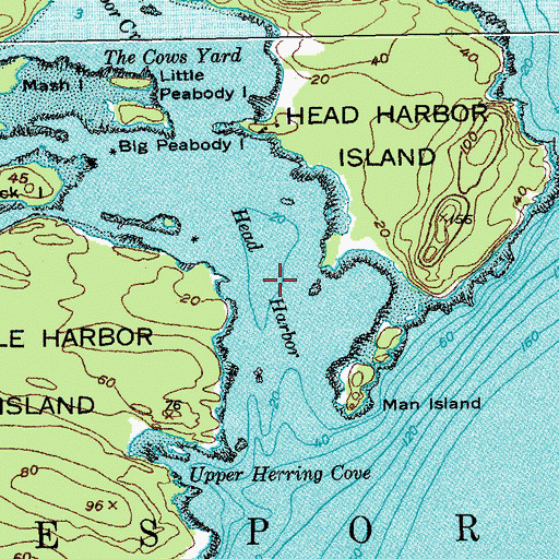 Topographic Map of Head Harbor, ME
