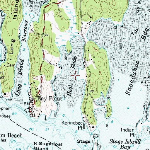 Topographic Map of Heal Eddy, ME