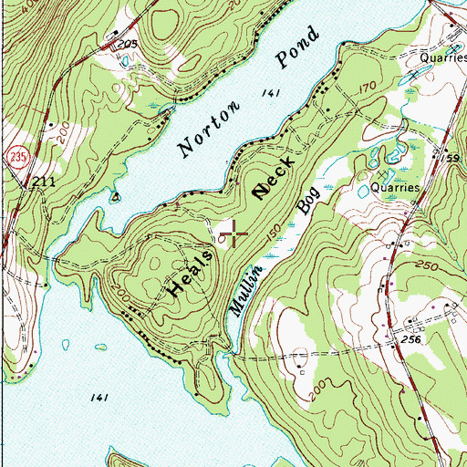 Topographic Map of Heals Neck, ME