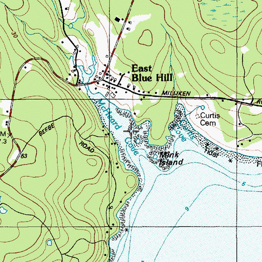 Topographic Map of McHeard Cove, ME