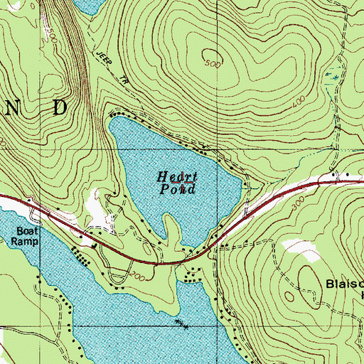 Topographic Map of Heart Pond, ME