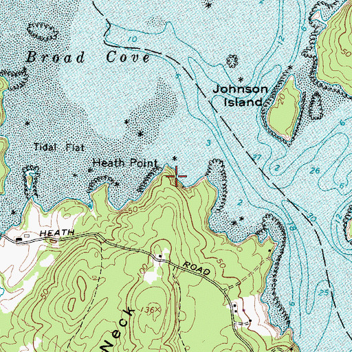 Topographic Map of Heath Point, ME