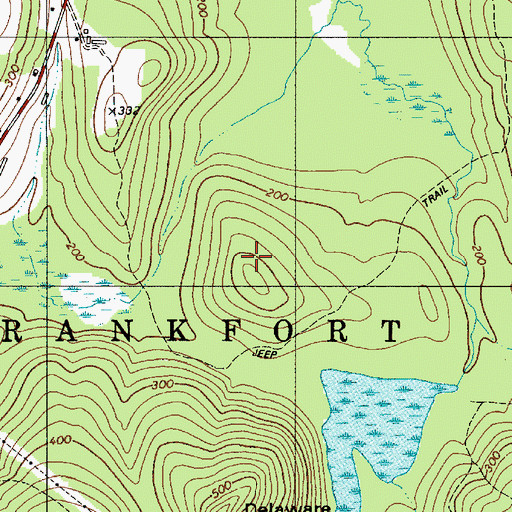 Topographic Map of Hedgehog Mountain, ME