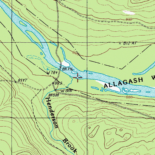 Topographic Map of Henderson Brook, ME