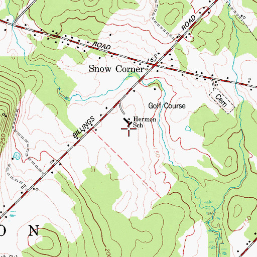 Topographic Map of Hermon Elementary School, ME