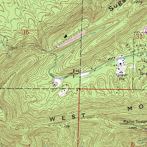 Topographic Map of Hot Springs National Park, AR