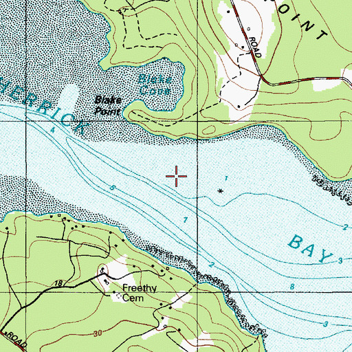 Topographic Map of Herrick Bay, ME