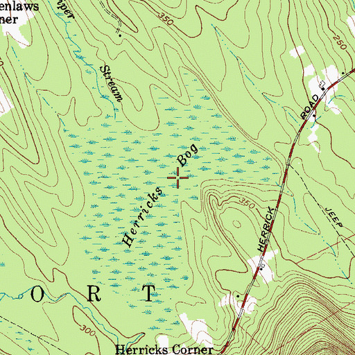 Topographic Map of Herricks Bog, ME