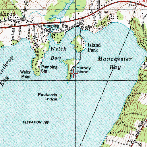Topographic Map of Hersey Island, ME