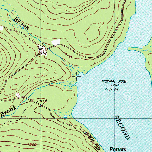 Topographic Map of Hesse Brook, ME