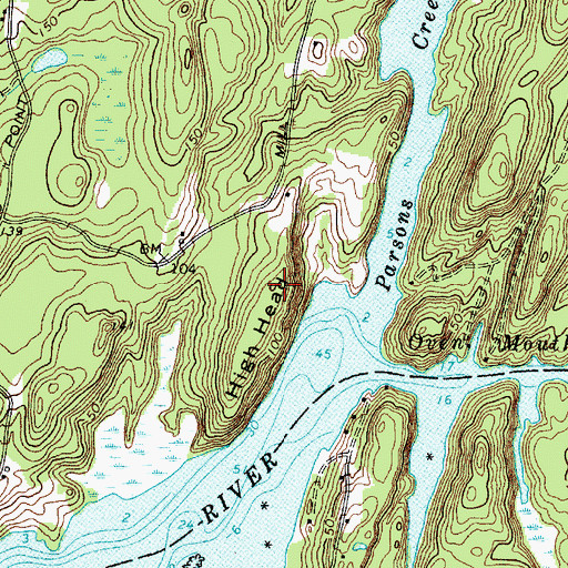 Topographic Map of High Head, ME