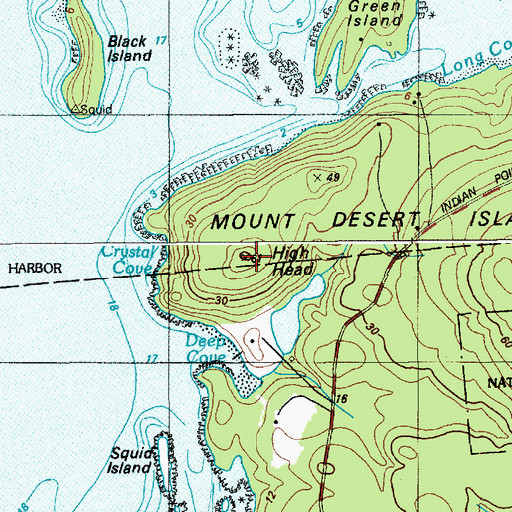 Topographic Map of High Head, ME