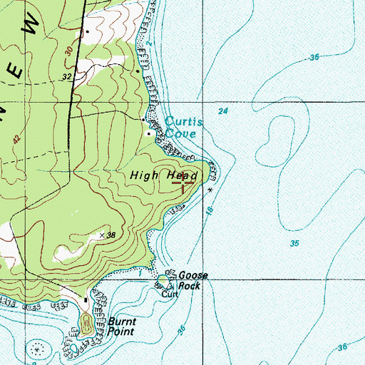 Topographic Map of High Head, ME