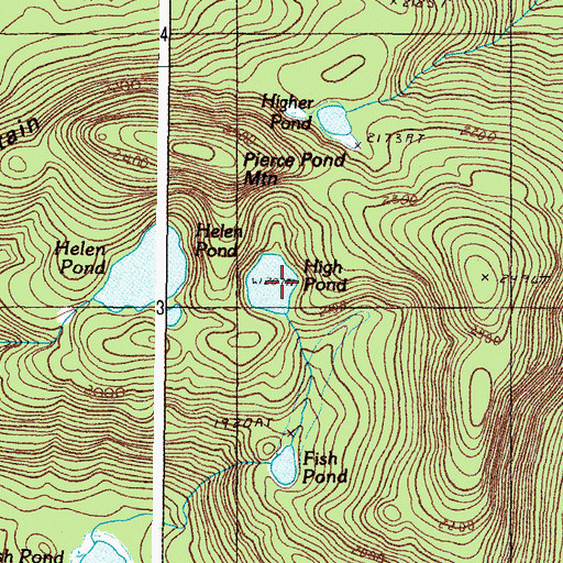 Topographic Map of High Pond, ME
