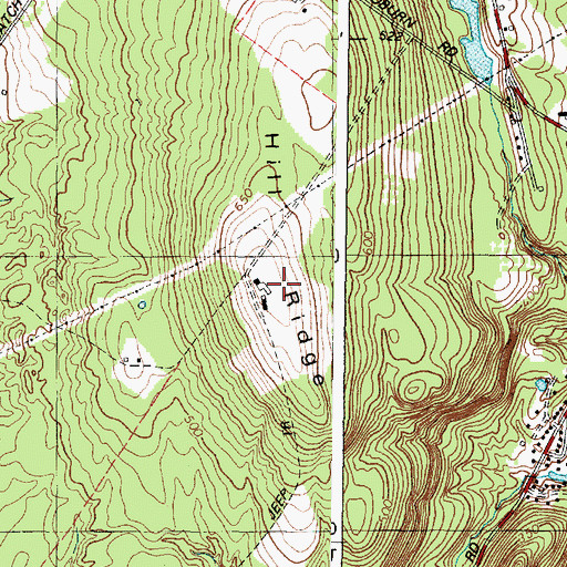 Topographic Map of Hill Ridge, ME