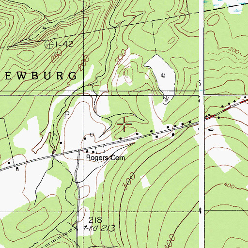 Topographic Map of Hill School, ME