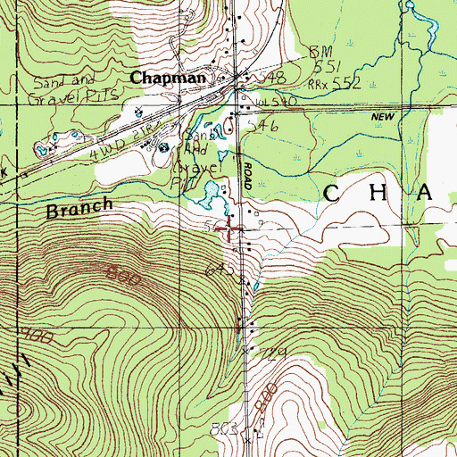 Topographic Map of Hillside School, ME