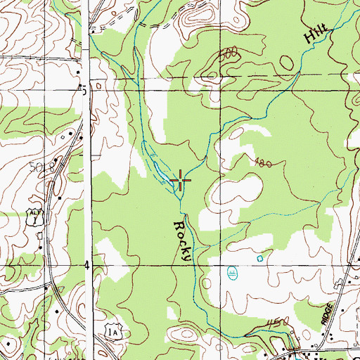 Topographic Map of Hilt Brook, ME