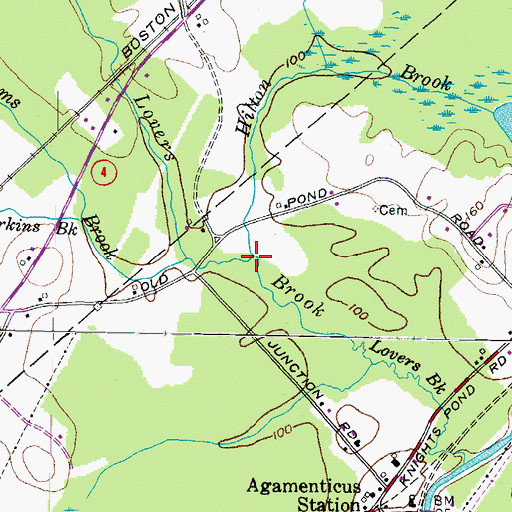 Topographic Map of Hilton Brook, ME