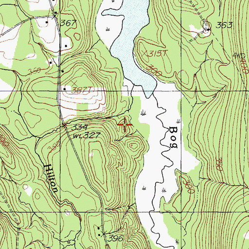 Topographic Map of Hilton Brook, ME
