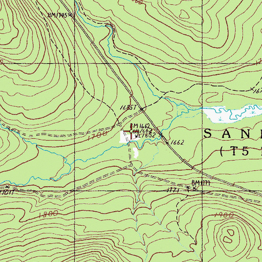 Topographic Map of Hilton Farm, ME
