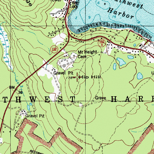 Topographic Map of Hio Hill, ME