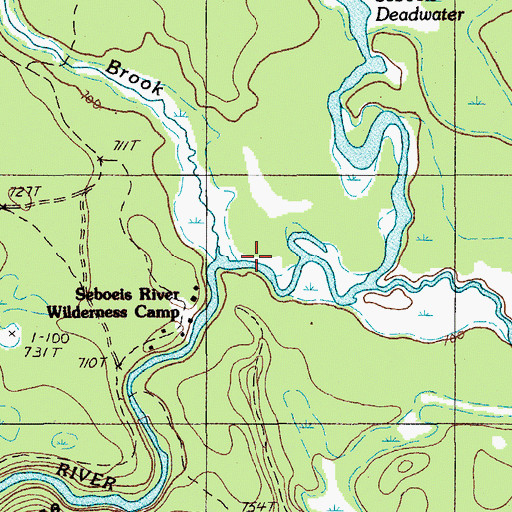 Topographic Map of Hobart Brook, ME
