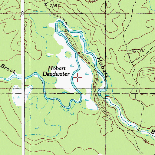 Topographic Map of Hobart Deadwater, ME