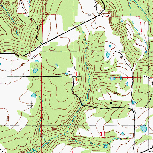 Topographic Map of Independence School (historical), AR