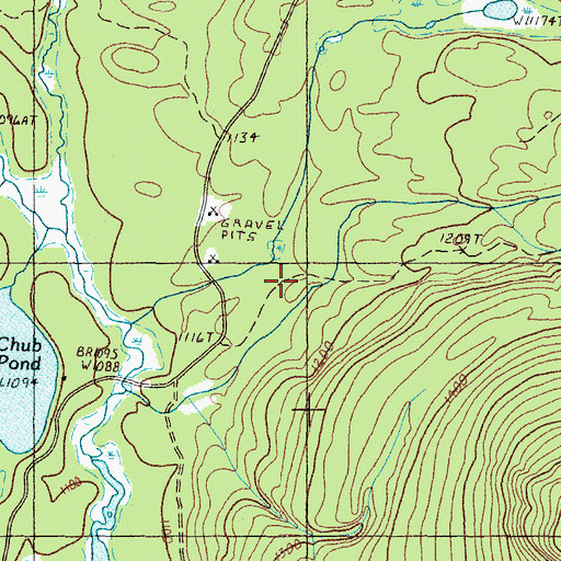 Topographic Map of Hobbstown Depot Camp, ME