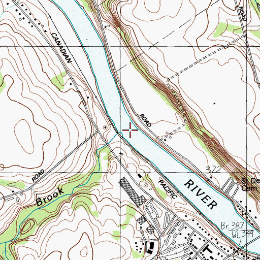 Topographic Map of Hockenhull Brook, ME