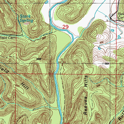 Topographic Map of Miller-Rhinehart Washer (historical), AR