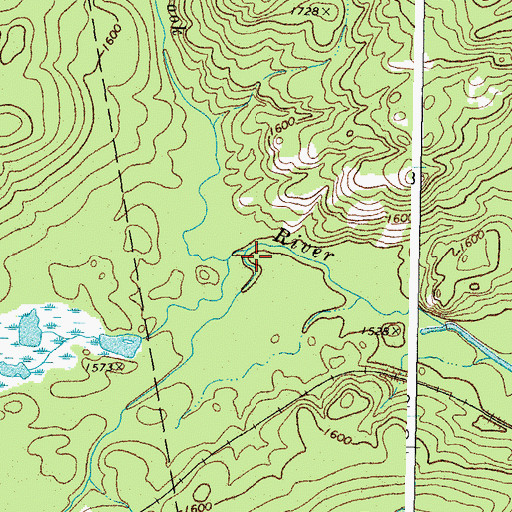 Topographic Map of Hogans Brook, ME