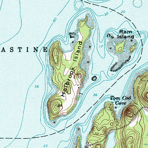Topographic Map of Holbrook Island, ME