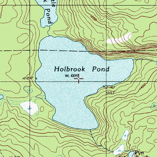 Topographic Map of Holbrook Pond, ME
