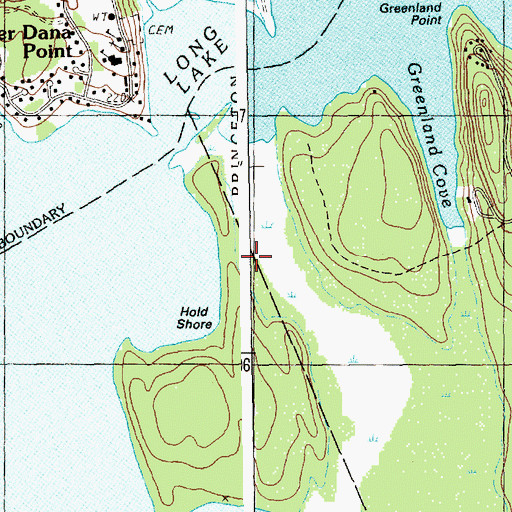 Topographic Map of Hold Shore, ME