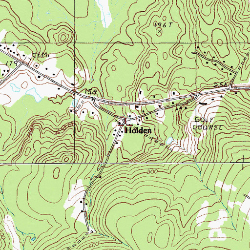 Topographic Map of Holden, ME
