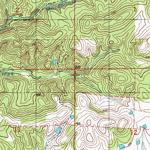 Topographic Map of Moser Hollow, AR
