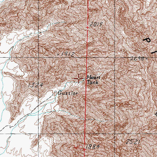 Topographic Map of Heart Tank, AZ