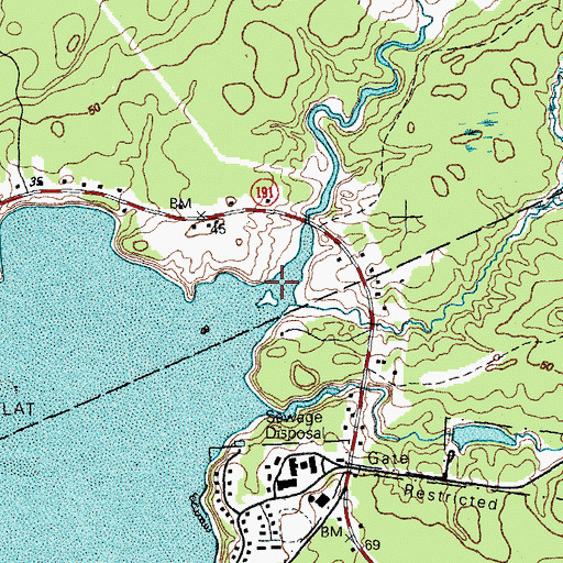 Topographic Map of Holmes Stream, ME