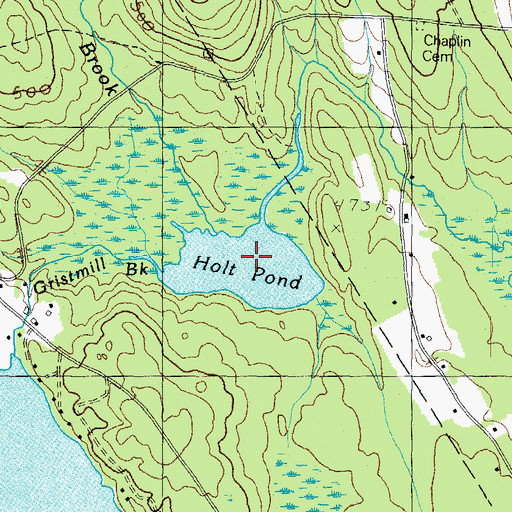 Topographic Map of Holt Pond, ME