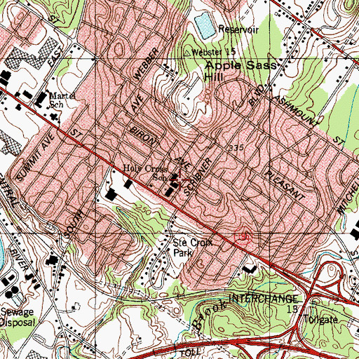 Topographic Map of Saint Dominic Academy, ME