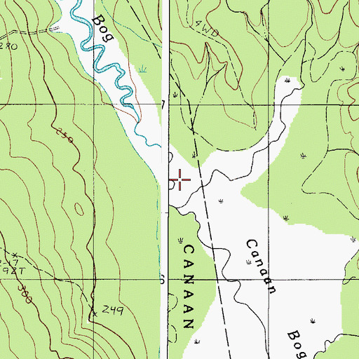 Topographic Map of Hood Brook, ME