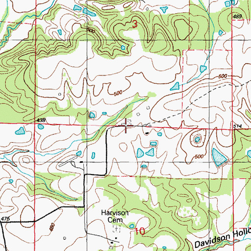 Topographic Map of New Hope School (historical), AR
