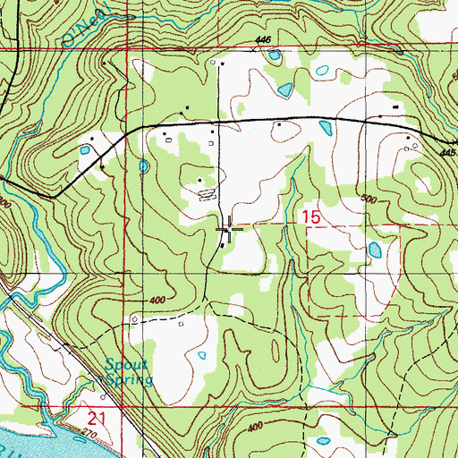 Topographic Map of O'Neal School (historical), AR