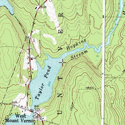 Topographic Map of Hopkins Stream, ME