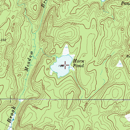 Topographic Map of Horn Pond, ME