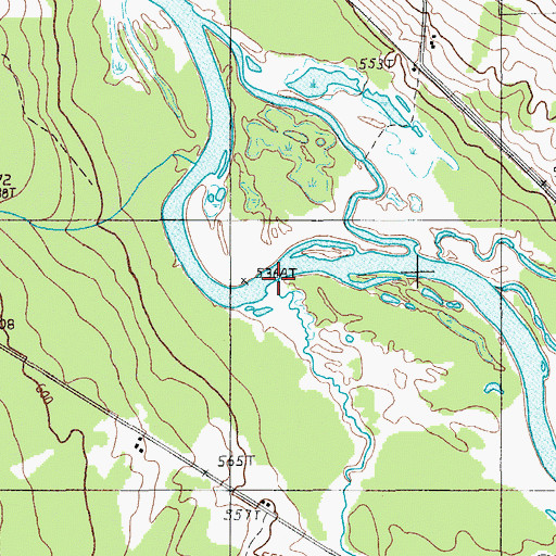 Topographic Map of Horse Brook, ME
