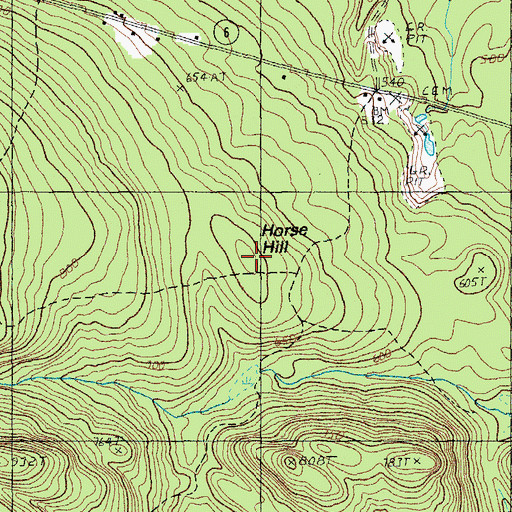 Topographic Map of Horse Hill, ME